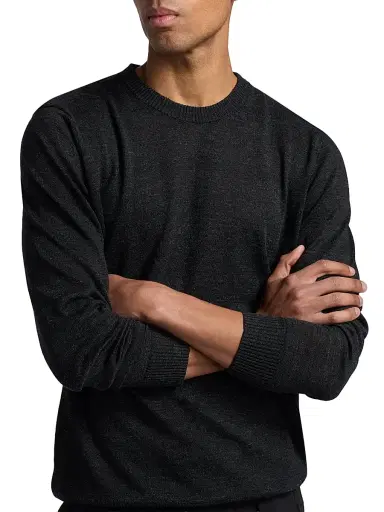 Saks Fifth Avenue Men's Linen-Blend Sweater - Black | Thumbnail 6 Saks Fifth Avenue Men's Linen-Blend Sweater - Black | Thumbnail 6