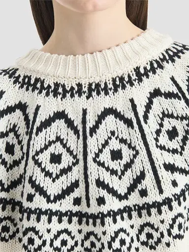Altuzarra Women's Howard Rib-Knit Wool-Blend Sweater - Ivory - Size XL | Thumbnail 4 Altuzarra Women's Howard Rib-Knit Wool-Blend Sweater - Ivory - Size XL | Thumbnail 4