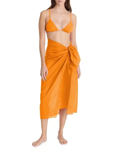 ERES Women's Cabine Cotton Sarong - Kumquat | Thumbnail 2 ERES Women's Cabine Cotton Sarong - Kumquat | Thumbnail 2