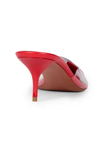 Alaïa Women's Bloom 60MM Flower-Appliqué Leather Mules - Rouge Noir - Size 12 | Thumbnail 3 Alaïa Women's Bloom 60MM Flower-Appliqué Leather Mules - Rouge Noir - Size 12 | Thumbnail 3