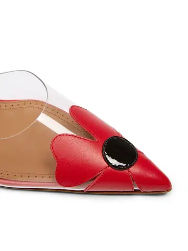 Alaïa Women's Bloom 60MM Flower-Appliqué Leather Mules - Rouge Noir - Size 12 | Thumbnail 5 Alaïa Women's Bloom 60MM Flower-Appliqué Leather Mules - Rouge Noir - Size 12 | Thumbnail 5