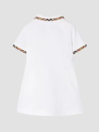 Burberry Baby Girl's & Little Girl's Check-Trimmed Polo Shirtdress - White 6 Months | Thumbnail 2 Burberry Baby Girl's & Little Girl's Check-Trimmed Polo Shirtdress - White 6 Months | Thumbnail 2