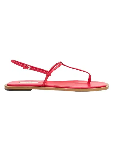 TOTEME Women's Leather T-Strap Slingback Sandals - Red Desert - Size 12 | Thumbnail 1 TOTEME Women's Leather T-Strap Slingback Sandals - Red Desert - Size 12 | Thumbnail 1