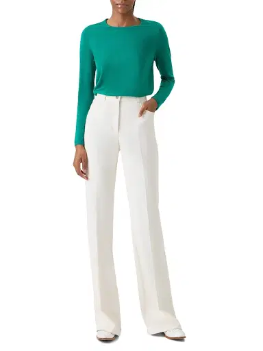Akris Women's Fine-Gauge Knit Cashmere-Silk Sweater - Tourmaline | Thumbnail 2 Akris Women's Fine-Gauge Knit Cashmere-Silk Sweater - Tourmaline | Thumbnail 2