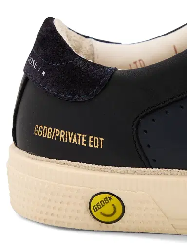 Golden Goose Little Kid's & Kid's May Leather Platform Sneakers 2 (Child) | Thumbnail 4 Golden Goose Little Kid's & Kid's May Leather Platform Sneakers 2 (Child) | Thumbnail 4