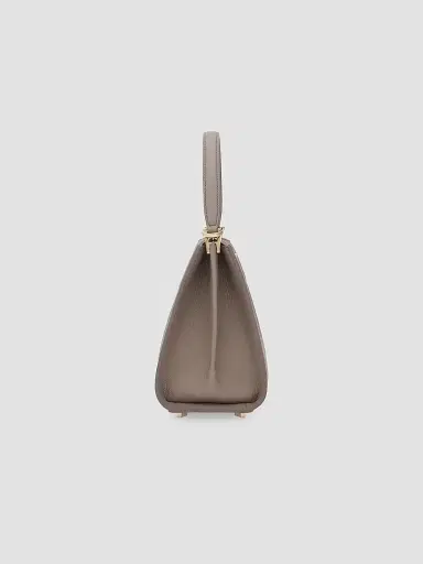 Ferragamo Women's Studio Box Extra-Small Leather Top Handle Bag - Mascarpone | Thumbnail 4 Ferragamo Women's Studio Box Extra-Small Leather Top Handle Bag - Mascarpone | Thumbnail 4