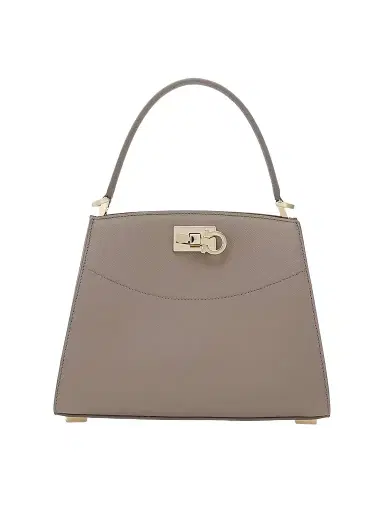 Ferragamo Women's Studio Box Extra-Small Leather Top Handle Bag - Mascarpone | Thumbnail 1 Ferragamo Women's Studio Box Extra-Small Leather Top Handle Bag - Mascarpone | Thumbnail 1