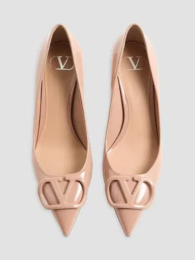 Valentino Garavani Women's VLogo Signature 60MM Patent Leather Pumps - Rose Cannelle - Size 11.5 | Thumbnail 4 Valentino Garavani Women's VLogo Signature 60MM Patent Leather Pumps - Rose Cannelle - Size 11.5 | Thumbnail 4