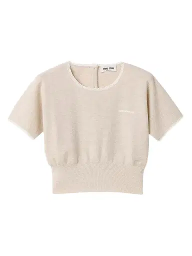 Miu Miu Women's Cashmere Sweater - Beige Khaki | Thumbnail 1 Miu Miu Women's Cashmere Sweater - Beige Khaki | Thumbnail 1