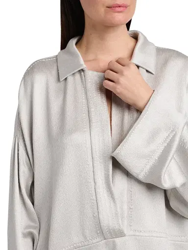 Giorgio Armani Women's Textured Tunic Shirt | Thumbnail 6 Giorgio Armani Women's Textured Tunic Shirt | Thumbnail 6