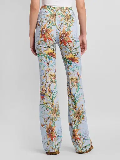 Etro Women's Floral Print Straight-Leg Trousers - Printed Blue | Thumbnail 3 Etro Women's Floral Print Straight-Leg Trousers - Printed Blue | Thumbnail 3