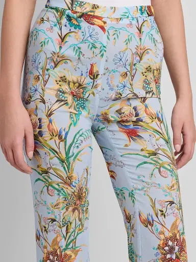 Etro Women's Floral Print Straight-Leg Trousers - Printed Blue | Thumbnail 5 Etro Women's Floral Print Straight-Leg Trousers - Printed Blue | Thumbnail 5