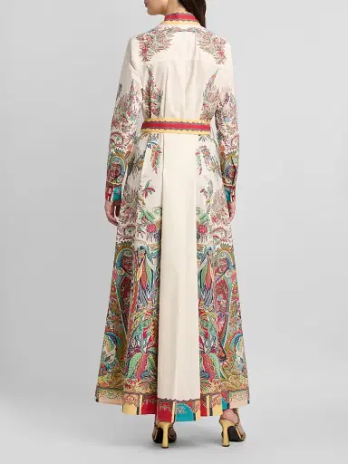 Etro Women's Paisley Cotton Maxi Shirtdress | Thumbnail 3 Etro Women's Paisley Cotton Maxi Shirtdress | Thumbnail 3