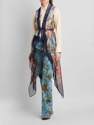 Etro Women's Foulard Sheer Vest | Thumbnail 4 Etro Women's Foulard Sheer Vest | Thumbnail 4
