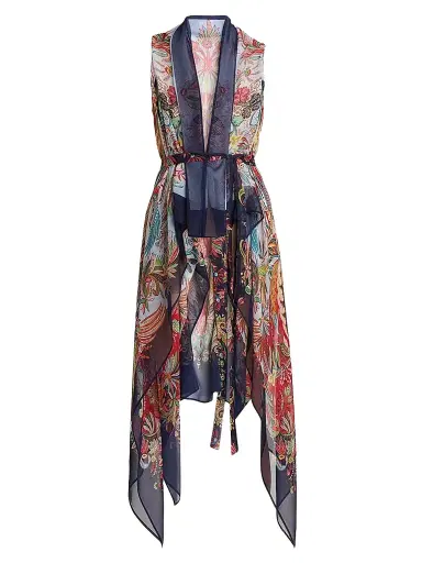 Etro Women's Foulard Sheer Vest | Thumbnail 1 Etro Women's Foulard Sheer Vest | Thumbnail 1