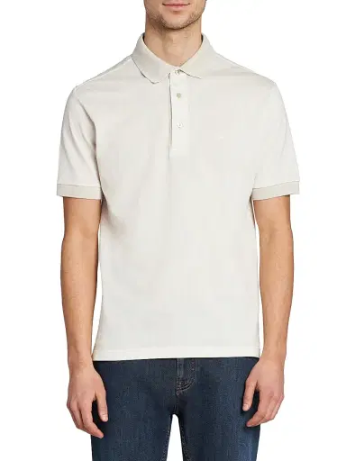 Etro Men's Roma Cotton Polo Shirt - Stampado Bianco | Thumbnail 3 Etro Men's Roma Cotton Polo Shirt - Stampado Bianco | Thumbnail 3