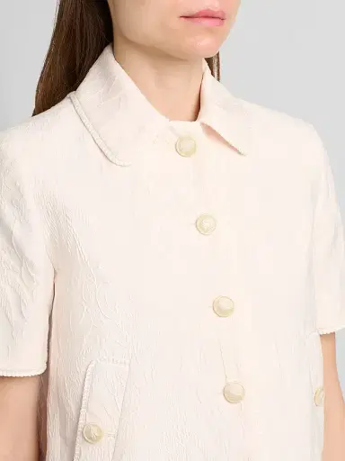 Etro Women's Jacquard Short-Sleeve Jacket - Light Creamy White | Thumbnail 5 Etro Women's Jacquard Short-Sleeve Jacket - Light Creamy White | Thumbnail 5