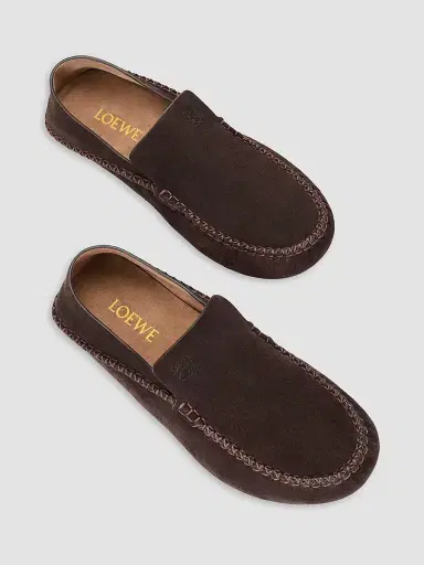 Loewe Men's Rambla Suede Driving Loafers - Dark Brown | Thumbnail 4 Loewe Men's Rambla Suede Driving Loafers - Dark Brown | Thumbnail 4
