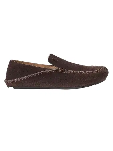 Loewe Men's Rambla Suede Driving Loafers - Dark Brown | Thumbnail 1 Loewe Men's Rambla Suede Driving Loafers - Dark Brown | Thumbnail 1