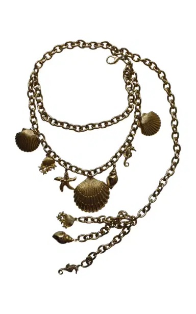 Lucia Zolea Gold Tone Nautical Pendant Link Belt | Thumbnail 3 Lucia Zolea Gold Tone Nautical Pendant Link Belt | Thumbnail 3