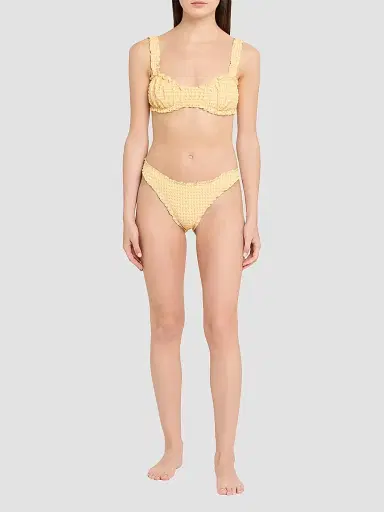 Simkhai Women's Maelie Gingham Bikini Bottom - Mango Multi - Size XS | Thumbnail 2 Simkhai Women's Maelie Gingham Bikini Bottom - Mango Multi - Size XS | Thumbnail 2