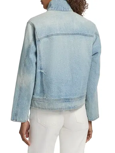 Nili Lotan Women's Marilou Patch-Pocket Denim Jacket - Alice Wash | Thumbnail 5 Nili Lotan Women's Marilou Patch-Pocket Denim Jacket - Alice Wash | Thumbnail 5