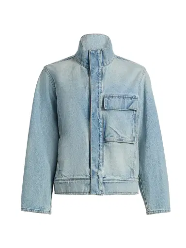 Nili Lotan Women's Marilou Patch-Pocket Denim Jacket - Alice Wash | Thumbnail 1 Nili Lotan Women's Marilou Patch-Pocket Denim Jacket - Alice Wash | Thumbnail 1