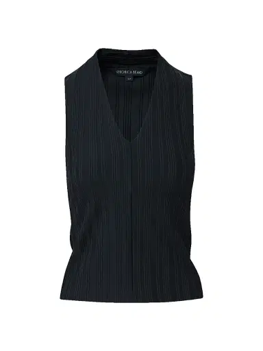 Veronica Beard Women's Evania Ribbed Tank - Navy | Thumbnail 1 Veronica Beard Women's Evania Ribbed Tank - Navy | Thumbnail 1
