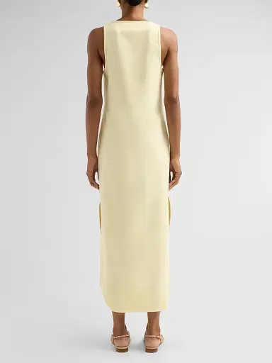 Wardrobe.NYC Women's Side-Slit Tank Midi Dress - Lemon | Thumbnail 3 Wardrobe.NYC Women's Side-Slit Tank Midi Dress - Lemon | Thumbnail 3