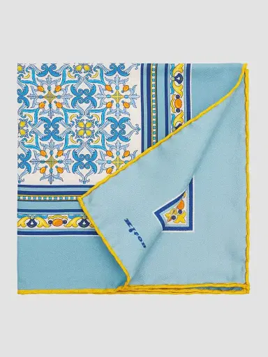 Kiton Men's Silk Pocket Square | Thumbnail 2 Kiton Men's Silk Pocket Square | Thumbnail 2