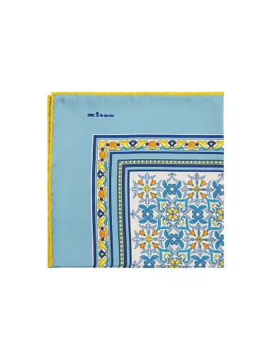Kiton Men's Silk Pocket Square | Thumbnail 1 Kiton Men's Silk Pocket Square | Thumbnail 1