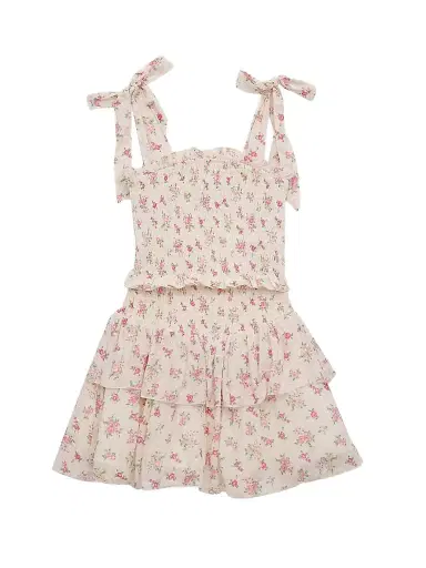 KatieJ NYC Girl's Smocked Fit-And-Flare Dress - Vintage Bunches | Thumbnail 1 KatieJ NYC Girl's Smocked Fit-And-Flare Dress - Vintage Bunches | Thumbnail 1