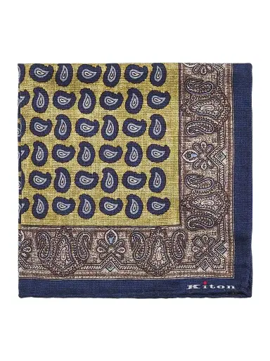 Kiton Men's Silk Pocket Square | Thumbnail 1 Kiton Men's Silk Pocket Square | Thumbnail 1