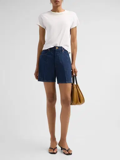 Jamie Haller Women's The Tailor Mid-Rise Denim Shorts - Raw Rinse | Thumbnail 2 Jamie Haller Women's The Tailor Mid-Rise Denim Shorts - Raw Rinse | Thumbnail 2