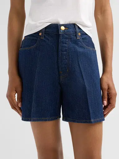 Jamie Haller Women's The Tailor Mid-Rise Denim Shorts - Raw Rinse | Thumbnail 5 Jamie Haller Women's The Tailor Mid-Rise Denim Shorts - Raw Rinse | Thumbnail 5