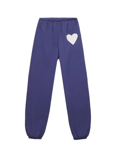 KatieJ NYC Girl's Heart Jogger Sweatpants - Sailboat Blue | Thumbnail 1 KatieJ NYC Girl's Heart Jogger Sweatpants - Sailboat Blue | Thumbnail 1