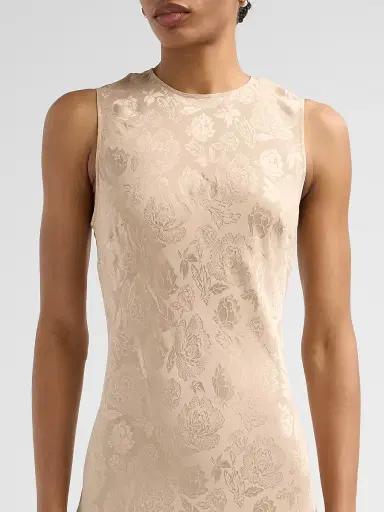 Ronny Kobo Women's Alexina Floral Fringe Midi Dress - Champagne | Thumbnail 5 Ronny Kobo Women's Alexina Floral Fringe Midi Dress - Champagne | Thumbnail 5