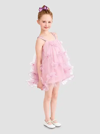 Mimi Tutu Little Girl's Manisa Dress - Pink | Thumbnail 3 Mimi Tutu Little Girl's Manisa Dress - Pink | Thumbnail 3