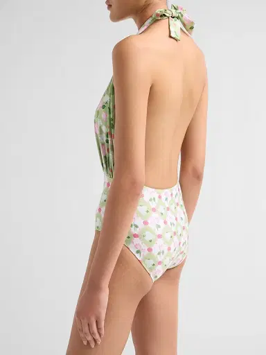 VERANDAH Women's Ammama Floral Halter One-Piece Swimsuit - Sage Green - Size XL | Thumbnail 3 VERANDAH Women's Ammama Floral Halter One-Piece Swimsuit - Sage Green - Size XL | Thumbnail 3