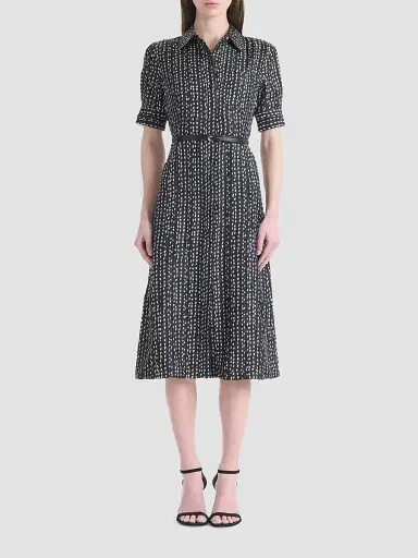 Altuzarra Women's Kieran Printed Silk Midi Dress - Black Bluebell - Size 14 | Thumbnail 2 Altuzarra Women's Kieran Printed Silk Midi Dress - Black Bluebell - Size 14 | Thumbnail 2