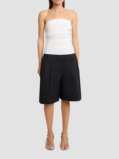 Proenza Schouler Women's Maisy Strapless Pleated Cotton Poplin Top | Thumbnail 2 Proenza Schouler Women's Maisy Strapless Pleated Cotton Poplin Top | Thumbnail 2
