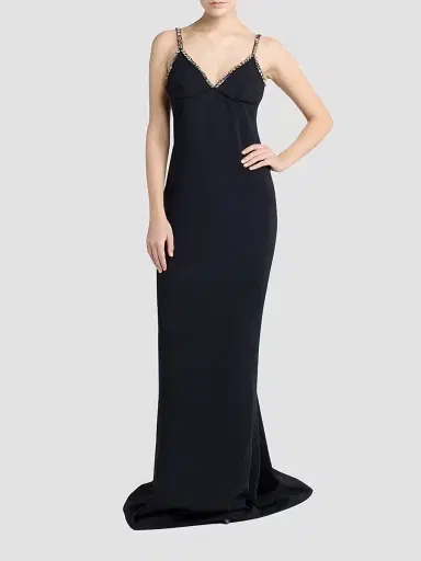 Stella McCartney Women's Embellished Floor-Length Gown - Black | Thumbnail 2 Stella McCartney Women's Embellished Floor-Length Gown - Black | Thumbnail 2
