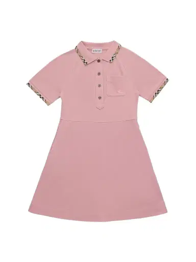 Burberry Baby Girl's, Little Girl's & Girl's Check-Trimmed Polo Shirtdress - Sweet Pea Pink 6 Months | Thumbnail 1 Burberry Baby Girl's, Little Girl's & Girl's Check-Trimmed Polo Shirtdress - Sweet Pea Pink 6 Months | Thumbnail 1