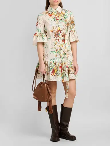 Etro Women's Printed Mini Shirtdress | Thumbnail 2 Etro Women's Printed Mini Shirtdress | Thumbnail 2