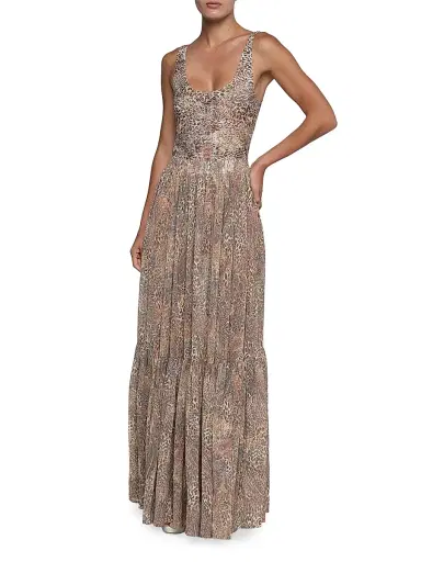 L'Agence Women's Ursie Printed Maxi Skirt - Tan Valencia Leopard - Size XXL | Thumbnail 2 L'Agence Women's Ursie Printed Maxi Skirt - Tan Valencia Leopard - Size XXL | Thumbnail 2