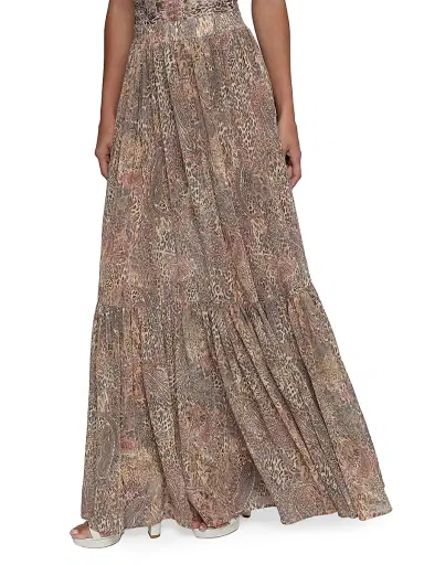 L'Agence Women's Ursie Printed Maxi Skirt - Tan Valencia Leopard - Size XXL | Thumbnail 4 L'Agence Women's Ursie Printed Maxi Skirt - Tan Valencia Leopard - Size XXL | Thumbnail 4