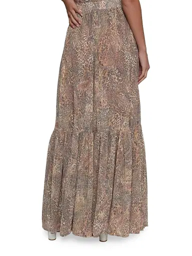 L'Agence Women's Ursie Printed Maxi Skirt - Tan Valencia Leopard - Size XXL | Thumbnail 5 L'Agence Women's Ursie Printed Maxi Skirt - Tan Valencia Leopard - Size XXL | Thumbnail 5