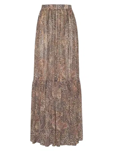 L'Agence Women's Ursie Printed Maxi Skirt - Tan Valencia Leopard - Size XXL | Thumbnail 1 L'Agence Women's Ursie Printed Maxi Skirt - Tan Valencia Leopard - Size XXL | Thumbnail 1
