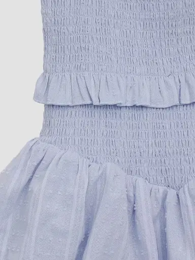 KatieJ NYC Girl's Smocked Fit-And-Flare Dress - Baby Blue | Thumbnail 3 KatieJ NYC Girl's Smocked Fit-And-Flare Dress - Baby Blue | Thumbnail 3