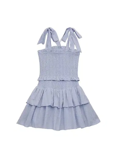 KatieJ NYC Girl's Smocked Fit-And-Flare Dress - Baby Blue | Thumbnail 1 KatieJ NYC Girl's Smocked Fit-And-Flare Dress - Baby Blue | Thumbnail 1